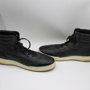 ECCO 5776 Mens Black Leather High Top Sneaker